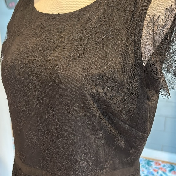 J. Crew Collection Noelle Black Midi Lace Dress - Picture 4 of 9